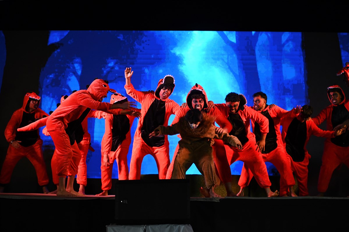 Performers on stage during the Diwali show